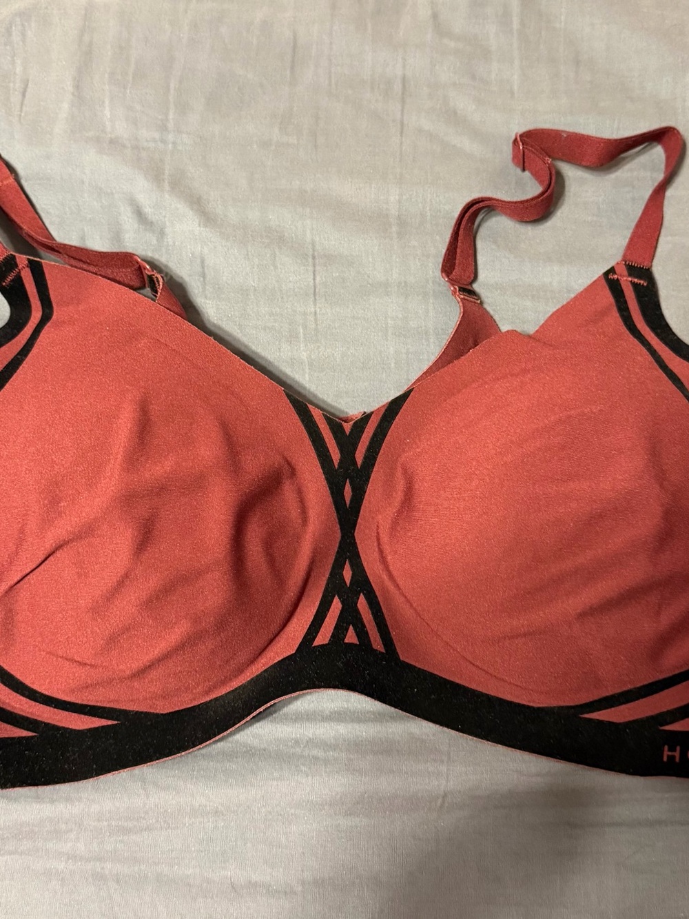 Honeylove Maroon Bra with Black Trim